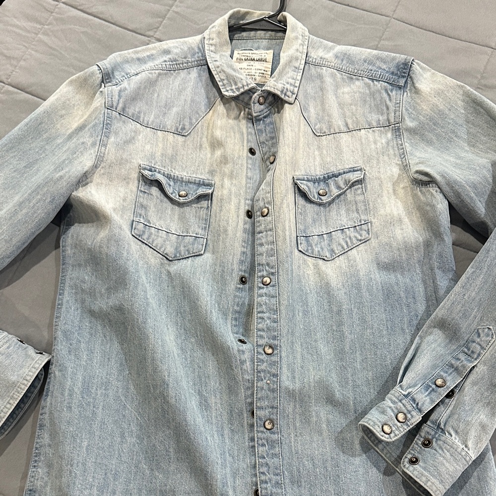 Allsaints splittafields denim shirt